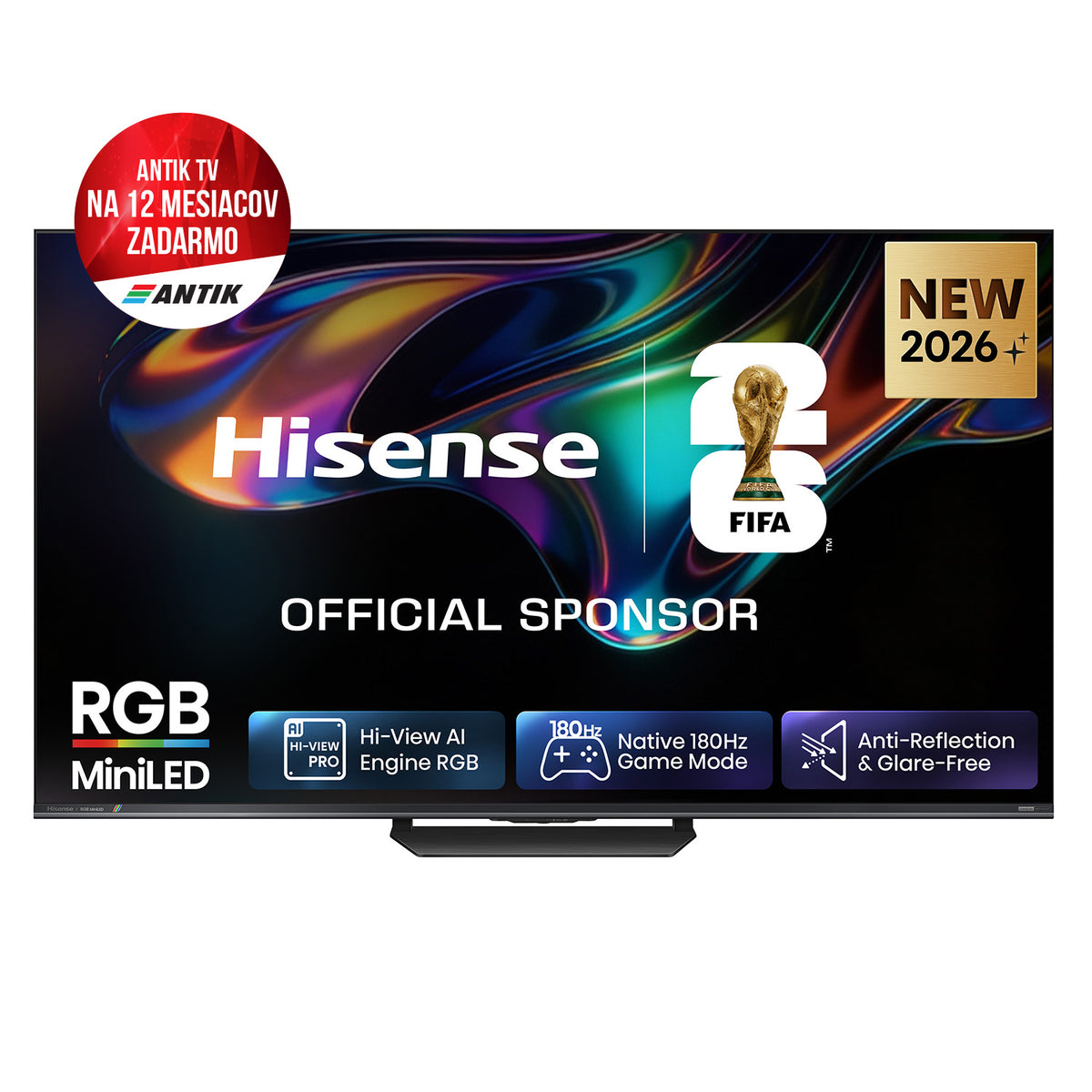 55" HISENSE 55UR8S + Darček Antik TV na 12 mesiacov zadarmo!