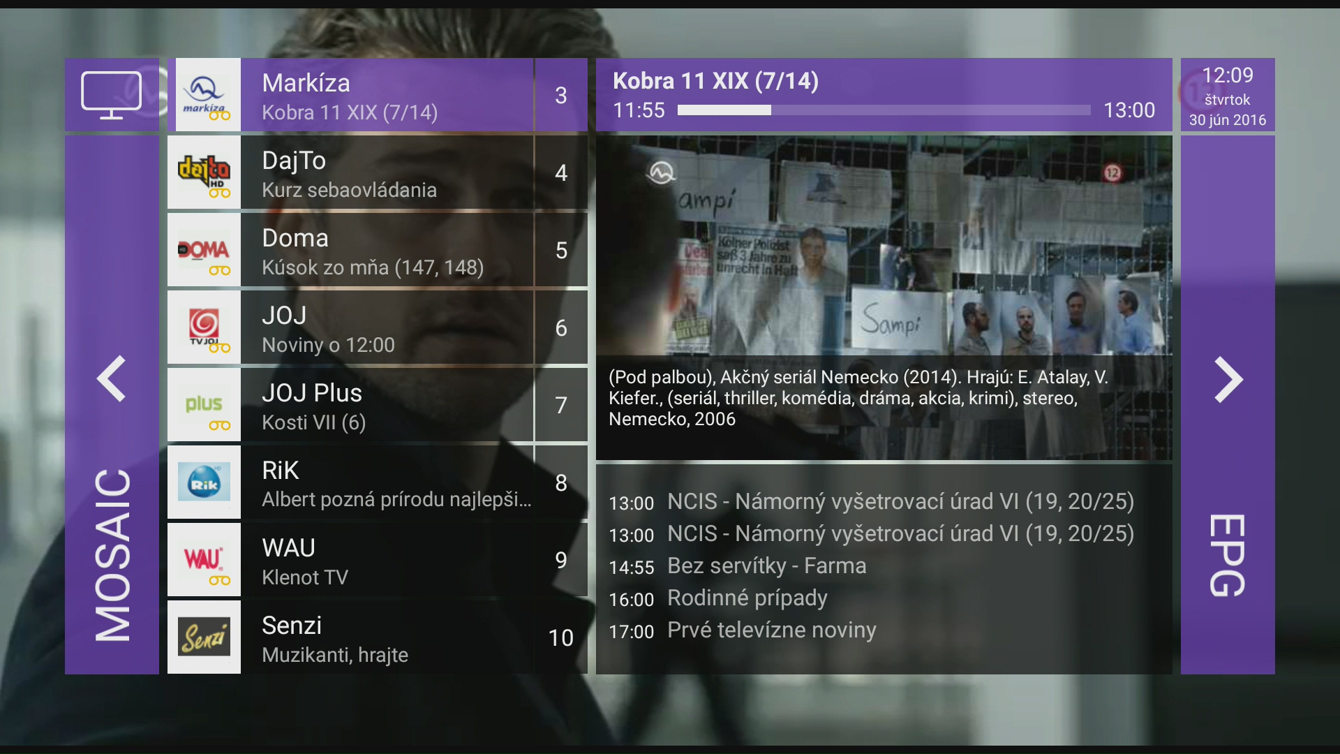 EPG screenshot