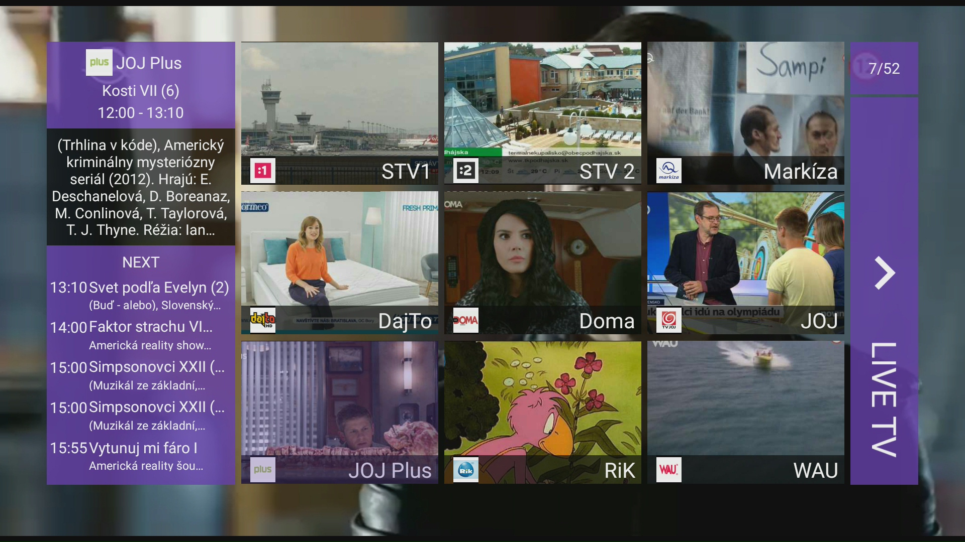Live TV screenshot