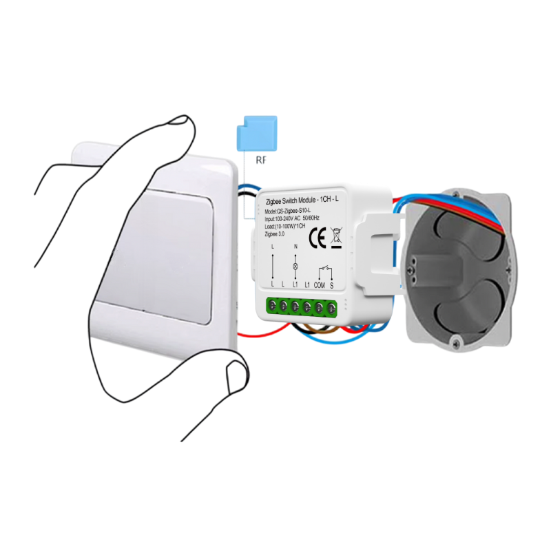 ANTIK Smart 1 Channel Zigbee Switch Module without Neutral