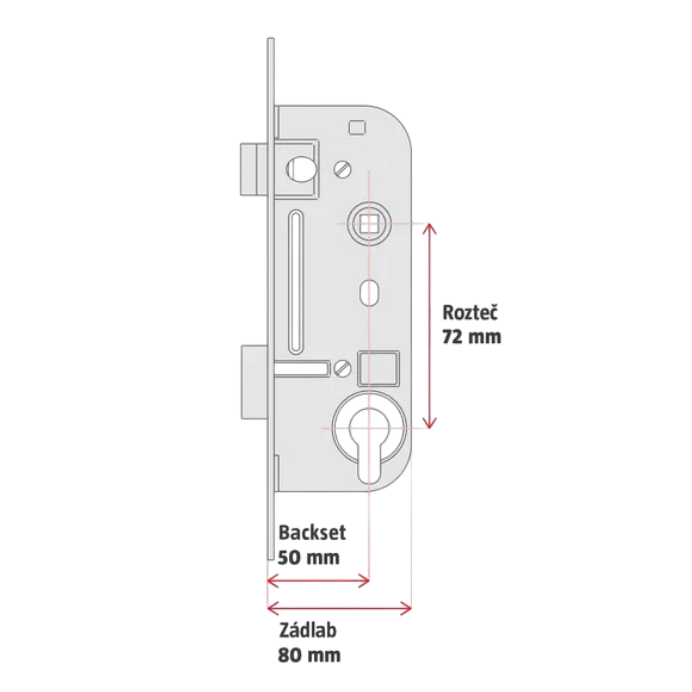 ANTIK Zadlabávací zámok 5072