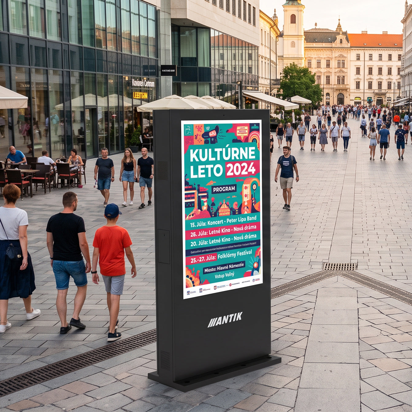 ANTIK Exteriérový 75" displej - obojstranný