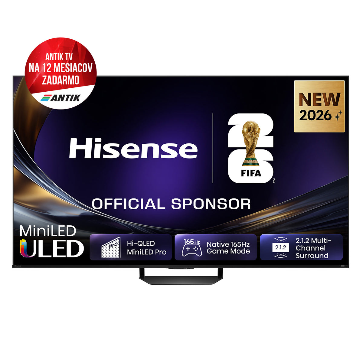 65" HISENSE 65U7S PRO + Darček Antik TV na 12 mesiacov zadarmo!