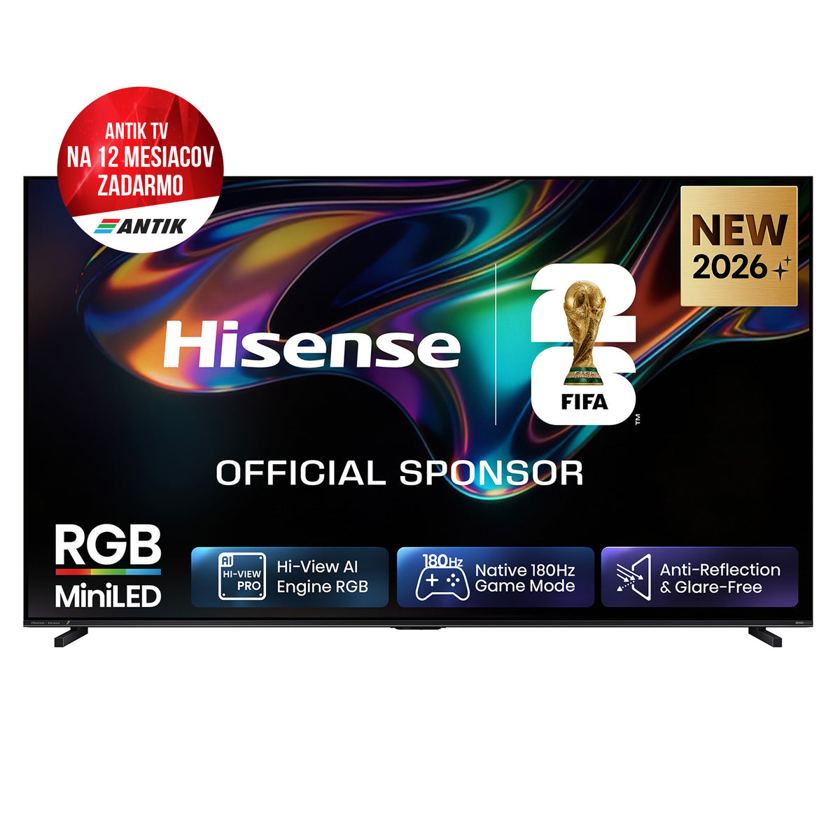 100" HISENSE 100UR8S + Darček Antik TV na 12 mesiacov zadarmo!
