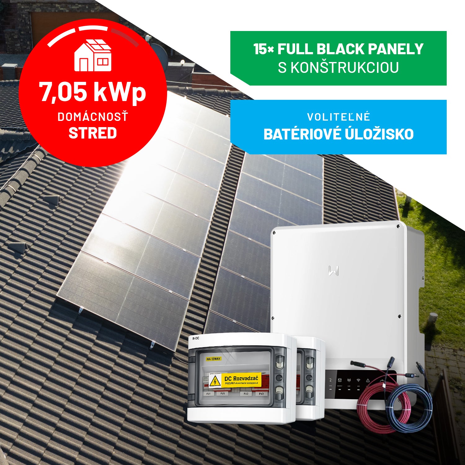 ANTIK DOMÁCNOSŤ STRED - 7,05 kWp HYBRIDNÝ SYSTÉM