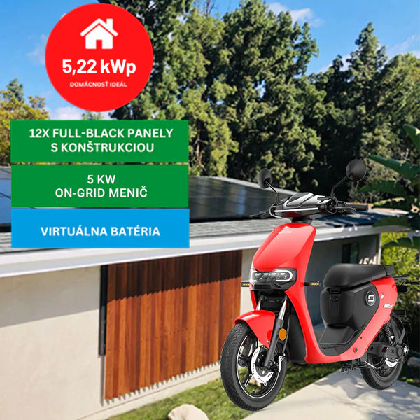 ANTIK DOMÁCNOSŤ E-MOTO - 5,22 kWp ON-GRID SYSTÉM + E-skúter